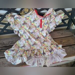 PAPER WINGS Little skye" SZ 10 VGUC UNICORN 🦄 / HORSE 🐎print dress w/ wings
